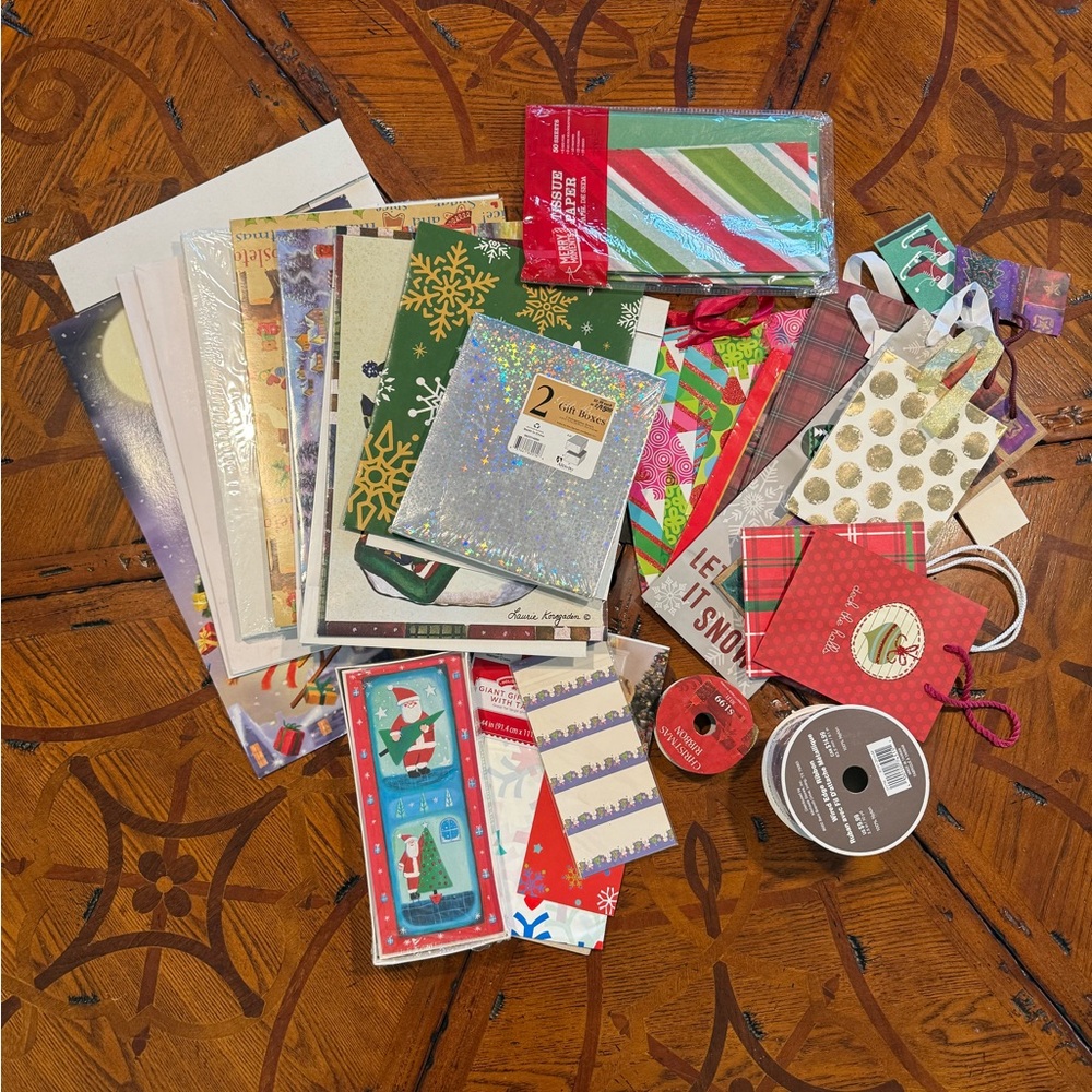 Box of Assorted Christmas Supplies